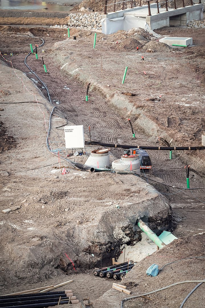 Rohrleitungsbau im Neubauprojekt joseph